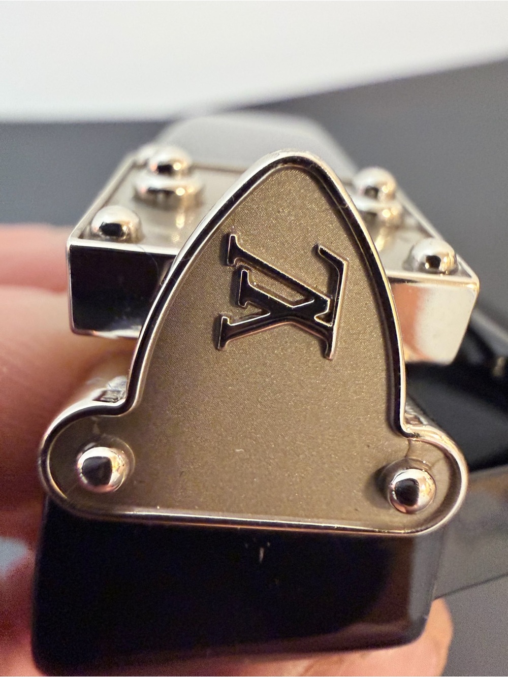 Louis Vuitton Silver and Black Monogram Clip-On Wearable Accent
